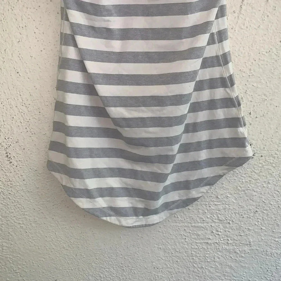 Lululemon Cream Gray Striped Yoga Tank Top Size 4 - Picture 9 of 9